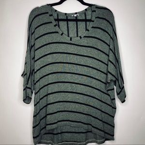 ✨EUC✨ Splendid Green and Black Striped T-Shirt S